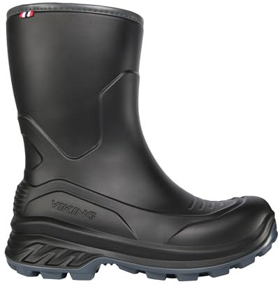 Viking Unisex Trophy Icefighter Mid Warm Snow Boot, Black/Grey, 38 EU Weit