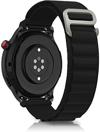 Niboow 22mm Correa para Amazfit GTR 4/GTR 3 Pro/GTR 3/GTR 2e/Huawei Watch GT 3 Pro 46mm/GT 3 46mm/GT Runner, Nailon Deportivas Gancho G Correa de Repuesto para Xiaomi Watch S1/S1 Active/Mi Watch-Negro
