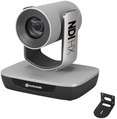 AVKANS NDI PTZ Camera, 20X HDMI PTZ Camera with IP Live Streaming for Church Worship Live Events,PoE Support