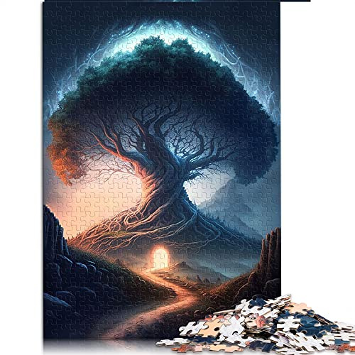 1000 Pièces Puzzles pour Adultes Arbre Paysage Magique Puzzles pour Adultes Puzzles en Carton Jeu Difficile （Taille 26x38cm）