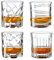 FAHIMEH Vaso Whisky,Vasos de Whisky Cristal, Vasos Copas de Whisky de 250ml l en Caja de Regalo, Vasos Whisky Giratorio con 4 Patrones, Regalos Personalizados para Hombre/Mujeres