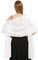 heekpek Schal Damen Leicht Seidensatin Schal Stola Damen Elegant Übergroßer Stola Festlich Umschlagtuch Damen Glitzer Lang Schal für Ganzjährig, Weiß