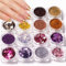 GZMAYUEN Glitzerpulver für Nägel, 16 Colours Holographic Nagel Glitzer Flakes Pailletten Nail Art Sequins Nagel Deko