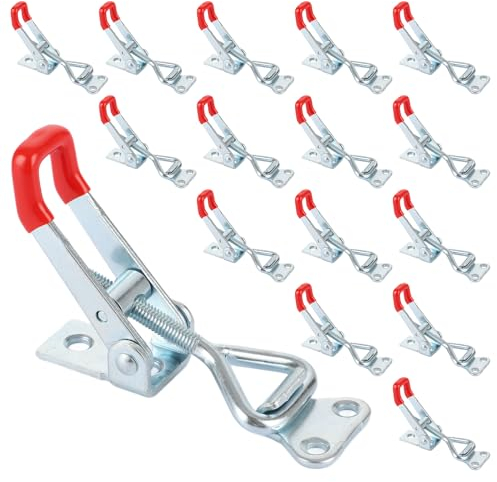 CYEER 20 Stück Spannverschluss Edelstahl GH-4001, 150KG/330Lbs Kistenverschluss Klein, Kniehebelspanner, Bordwandverschluss, Hebel Kistenverschluss für Türschrank Kasten Case Box, Toolbox, Schublade