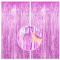 Lametta Vorhang Rosa, 2 Stück Metallic Folie Fransen Lametta Vorhänge, Rosa Streamer Tinsel Curtain Photo Booth Backdrop für Mädchen Geburtstag Babyparty Hochzeit Prinzessinnen Partydeko(1m x 2m)