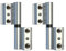 Sivenci - Pack de 2 Bisagras Deslizantes Serie Europea | Bisagra de 2 Cuerpos Perfil Cámara Europea | Bisagra Para Perfil de Aluminio | Apertura Interior Izquierda | Anodizado Plata