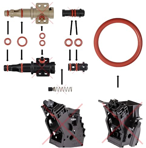 Kit de joints toriques pour vanne d'écoulement du groupe de percolation compatible avec Phillips Saeco Spidem Gaggia RI EP HD SM SUP Set 49 de Snapworld-Kaffee