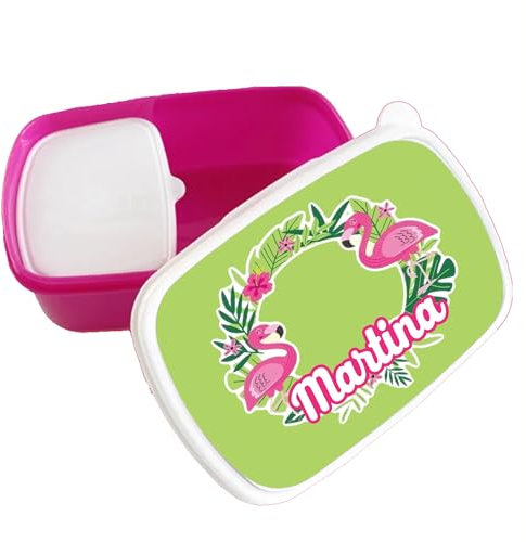 Ollix® Generico Porta merenda, Portamerenda bambina bambino personalizzato con nome, contenitore porta pranzo, box merenda, scuola
