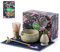 Buucup Matcha Whisk Set, Ceramic Matcha Set Includes Matcha Bowl, Matcha Whisk and Holder, Bamboo Scoop, Scoop Rest, Sifter and Tea Towel - 7 Pcs Matcha Kit for Matcha Lovers (Mottled Green)