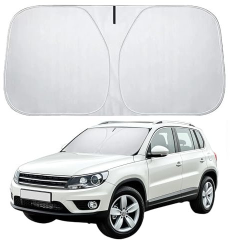 AEYAKA Parasol para Parabrisas de Coche, Plegable Parasol Coche, Protección UV y contra el Calor, Reflectante, Protección del Interior, para Ciudadano, Compacto, Hatchback