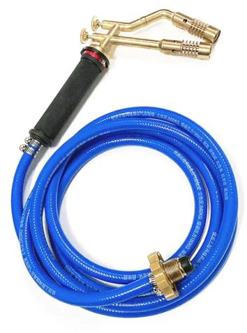 Cpolebev Chalumeau de Soudage GPL Haute Température à Double Tête pour Climatiseur, Torche de Soudage pour Tubes en Cuivre