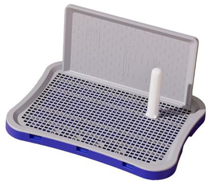 Milageto WC per Cani Cani Porta di pipì con Parete Alta Facile Pulizia Mantieni la lettiera per Cuccioli di Cuccioli a Secco della Zampa per condomini di, Piccolo Blu