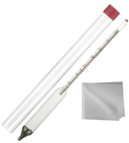 Hogvinnatil Sirup Hydrometer - Dichtemessgerät Für Ahornsirup,Leicht Ablesbare Baumé & Skala Handmessgerät Für Bäckerei & Haushalt Zur Sirupherstellung