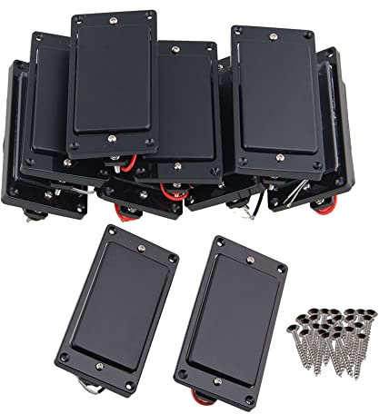 Yibuy Humbucker Tonabnehmer für E-Gitarre, Schwarz, versiegelt, 5 Stück
