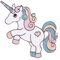 Einhorn Pony Brosche Miniblings Metall bunt Märchen Fee Tier Herz Pin Button Fohlen - Handmade Modeschmuck I Anstecknadel Button Pins