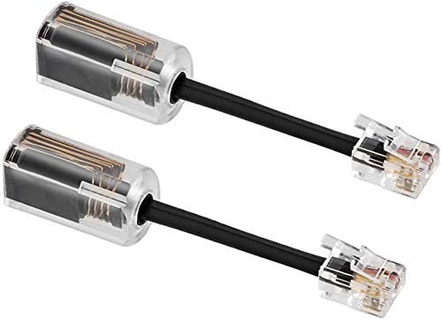 Uvital Telephone Cord Detangler, Anti-tangle Phone Cable 360 Degree Rotating Landline Swivel Cord Untangler Black (2 PCS)