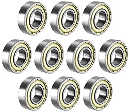 Sourcing Map 699Z Rillenkugellager, Doppelscheibe, 699ZZ 1080099, 9 mm x 20 mm x 6 mm, Karbonstahl-Kugellager, 10 Stück