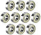 Sourcing Map 699Z Rillenkugellager, Doppelscheibe, 699ZZ 1080099, 9 mm x 20 mm x 6 mm, Karbonstahl-Kugellager, 10 Stück