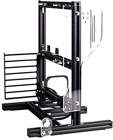 ATX/M-ATX/ITX Open Chassis,Vertikales Overclocking Aluminiumrahmen Chassis Rack DIY Chassis Bracket,7 Ports PCI 2.5/3.5inch Extended Hard Drive Chassis Rack,für ITX/M-ATX/ATX Motherboard