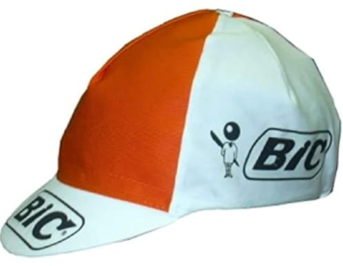 Vintage Team Radkappen - Anti-Schweiß Cap für Stand-Alone oder unter Helm | Team Jersey Outdoor Cap Made in Italy, BIC, Einheitsgröße-M