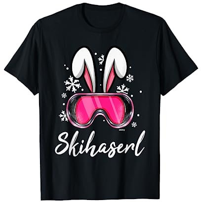Skihaserl Apres Ski Skihase Skifahren Party Skihäschen T-Shirt