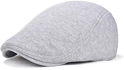 DORRISO Casquette Hommes Plate Vintage Casquette Gavroche Classique pour Homme Voyage Loisir Plate Réglable Béret Chapeau Blanc