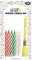 Eurowrap 12651-MC - Un lot de 6 bougies classiques 8 cm couleurs assorties (sans porte-bougies) + une bougie musicale jaune 12 cm