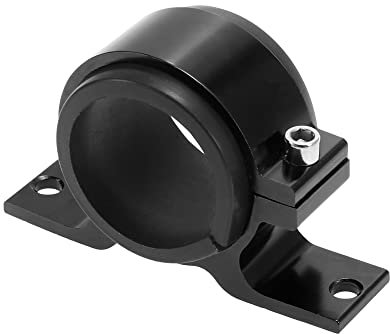 X AUTOHAUX Car Oil Fuel Gas Pump Mounting Bracket 46mm Single Clamp Black