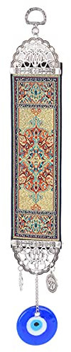 Decoraciones de Mal de Ojo para el hogar, Colgante de Amuleto de Mano de Hamsa para Buena Suerte y protección, Colgante de Amuleto de decoración de Mal de Ojo Azul para Colgar en la Pared(#1)