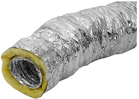 200 mm / 10 m Aluminium isolierter akustischer flexibler Schlauch Luftkanal Lüftungsschlauch