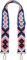 styleBREAKER Taschen Schulterriemen verstellbar mit Buntem Ethno Muster, Wechsel Taschengurt, Karabiner, Handyband 02013024, Farbe:Schwarz-Blau-Koralle