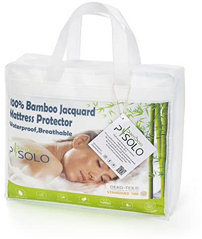 PISOLO Coprimaterasso Impermeabile in Bambù 90x200, coprimaterasso lussuoso comfort traspirante coprimaterasso igienico antiacaro, super protettivo, barriera antigoccia, morbido e silenzioso