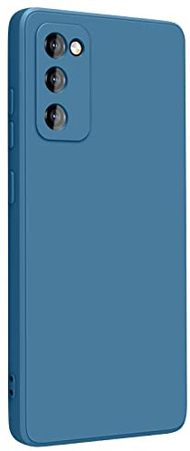 YLK 1 Pièces Coque Samsung Galaxy S20 FE / S20 FE 5G, Doublure en Fibre, Etui Housse Silicone Mince Souple Anti-Rayures Antichoc Coque pour Samsung S20 FE, Bleu Marine
