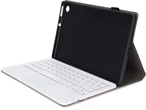 Funda de Teclado para Lenovo M10 Tablet, Funda Protectora Tipo Libro de Piel Sintética con Teclado Inalámbrico Bluetooth para Lenovo M10 FHD Plus 10,3 Pulgadas X606F(Oro)