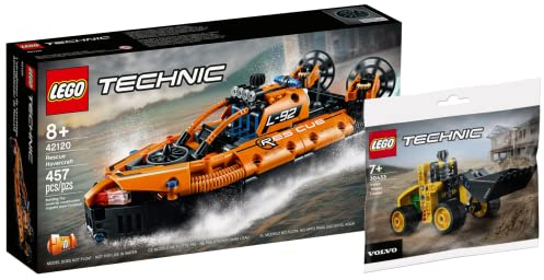 Lego Set - Technic Luftkissenboot für Rettungseinsätze 42120 + Polybag Volvo Radlader 30433