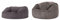 Soul Kingston Classic Bean Bag Sofa, Charcoal Grey, Extra Large, 130cm x 116cm, Jumbo Cord Loveseat Snuggle Seat