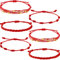 WILLBOND 6 Pieces Red String Bracelets Red Cord Bracelet Adjustable Knot String Bracelet Amulet for Protection, Evil Eye and Good Luck, One size, red cord