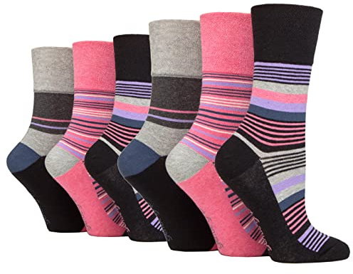 SOCK SHOP GENTLE GRIP 6 Pairs of Ladies Socks, Size UK 4-8 (6 x RH248)