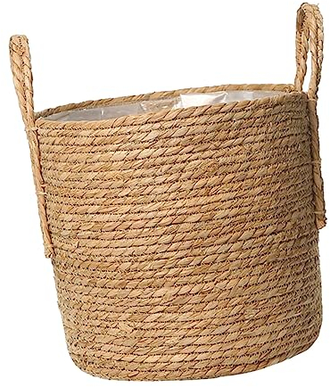 Cabilock 1pieza Maceta Tejida Retro De Almacenamiento Maceta Multifuncional para Flores y Suculentas Decoración De Hogar y Oficina y Ecológica para Cocina y Dormitorio