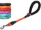 VIVAGLORY Poignée Confortable de Laisse Courte pour Chien, Laisse en Corde d’Entraînement et de Marche pour Chiens Moyens et Grands, Orange Corde, 46 cm