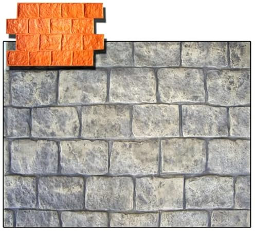 Betonform, bedruckt, Pflasterstein-Imitation, Betonform, halbhart