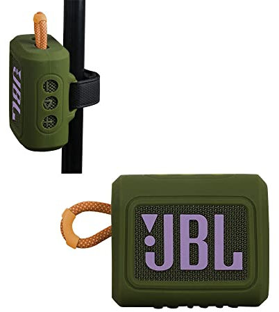 Hermitshell Silicone Sleeve is Suitable for JBL GO 4 /JBL GO 3 Wasserfester, tragbarer Lautsprecher(Armeegrün)(Nur Silikonabdeckung)