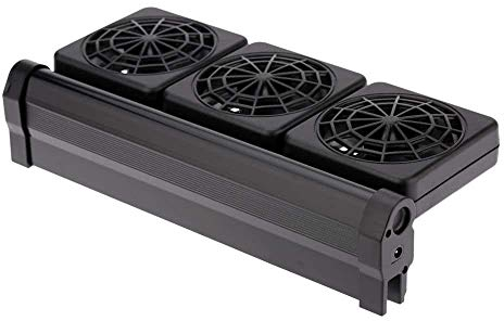 Kepuarm 3 Köpfe Aquarium-Kühlventilator, 12 V Aquarium-Kühler, Aquarium-Kühlventilator, 6 Windgeschwindigkeiten, einstellbarer Kühlventilator, Aquarium, Kaltwindkühler für Salz/Süßwasser (3 Köpfe)