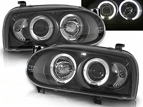Tuning-Tec LED Angel Eyes Scheinwerfer für VW Golf III schwarz