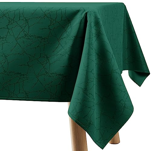 Filumi Tischdecke 100x100 cm Dunkel grün Abwaschbar Für Indoor Outdoor Marmormuster Manil