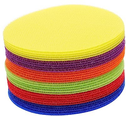 ADOCARN 72 Stück Runde Sitzkissen Für Kinder Runder Teppich Kindersitzteppich Kreise Bunte Punktmarkierungen Runde Teppiche Bunte Teppichmarkierungsaufkleber