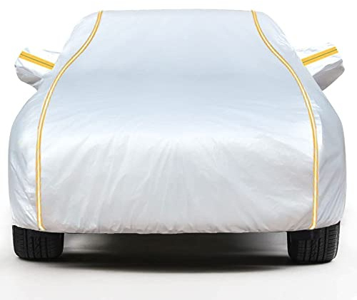 Auto Abdeckplane Indoor für Skoda Citigo, Vollgarage Pkw Autoschutzabdeckung Indoor Car Cover Outdoor Car Cover Oxford-Stoffbelüftung(Silber)