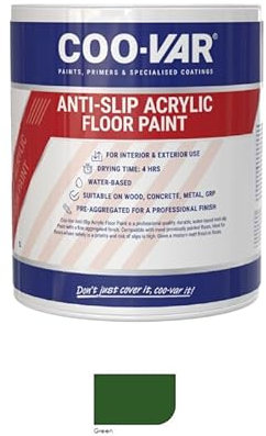 CooVar Anti Slip Acrylic Floor Paint - Green - 5 Litre