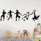 Pack 5 Football Wall Stickers, Football Player Stickers for Bedroom Decoration Wall Art Wall Decals Nursery