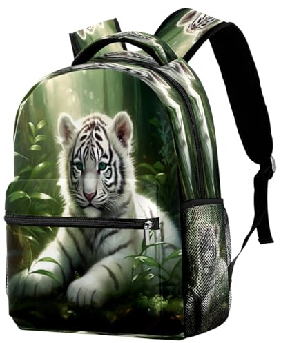 School Backpack Forest Tiger School Bags for Boys Girls Lightweight Bookbag Casual Daypacks Women Men